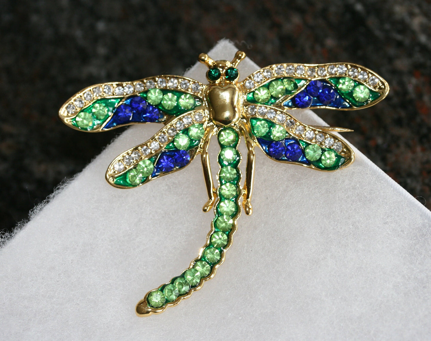 Rhinestone Dragonfly Brooch Pin Animal Brooch Women Dress Scarf Brooch Hats Pin Clothing Accessories