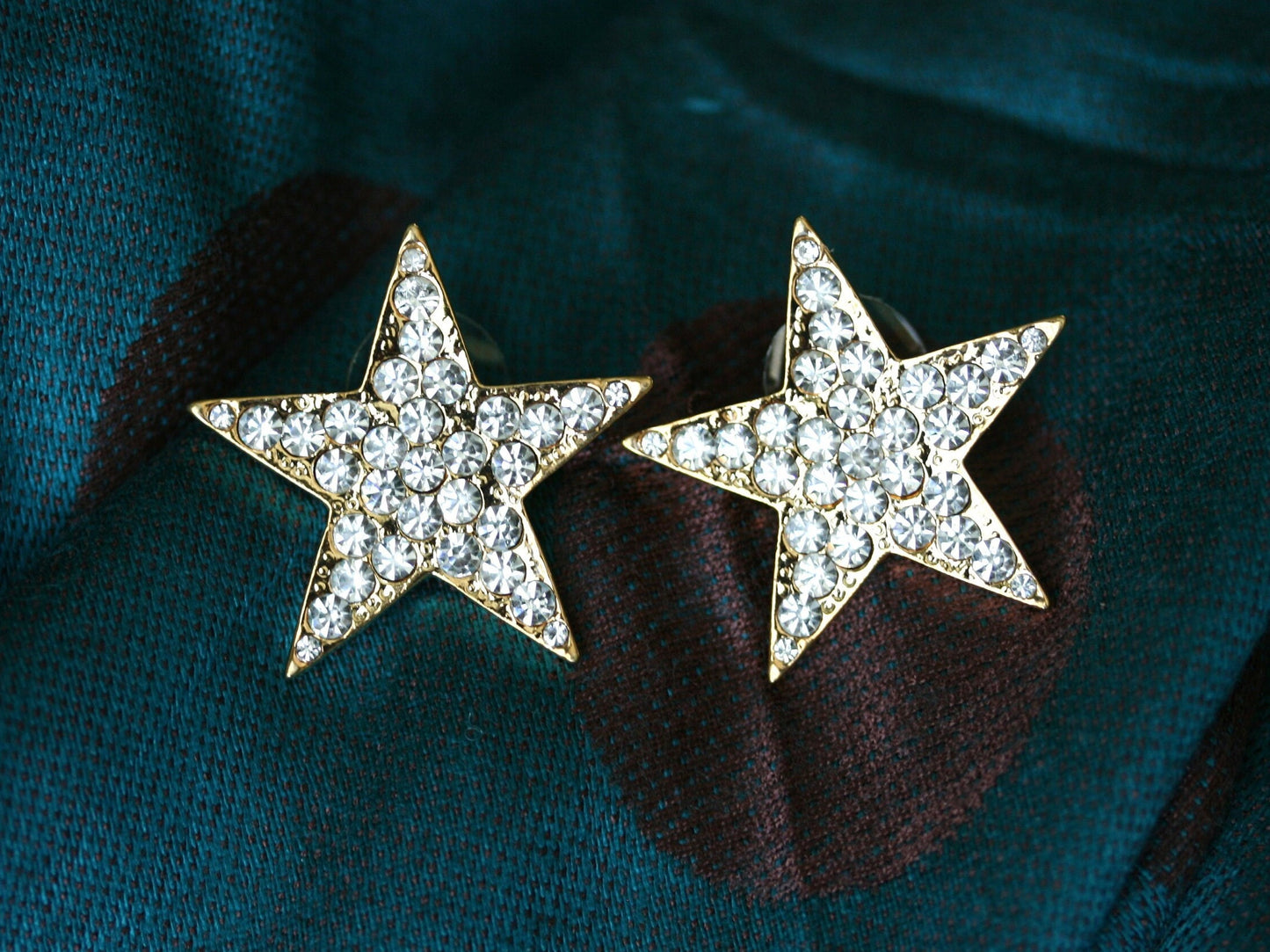 Rhinestone Star Stud Earrings Silver Star Earrings Gold Star Earrings Taxes Star Earring