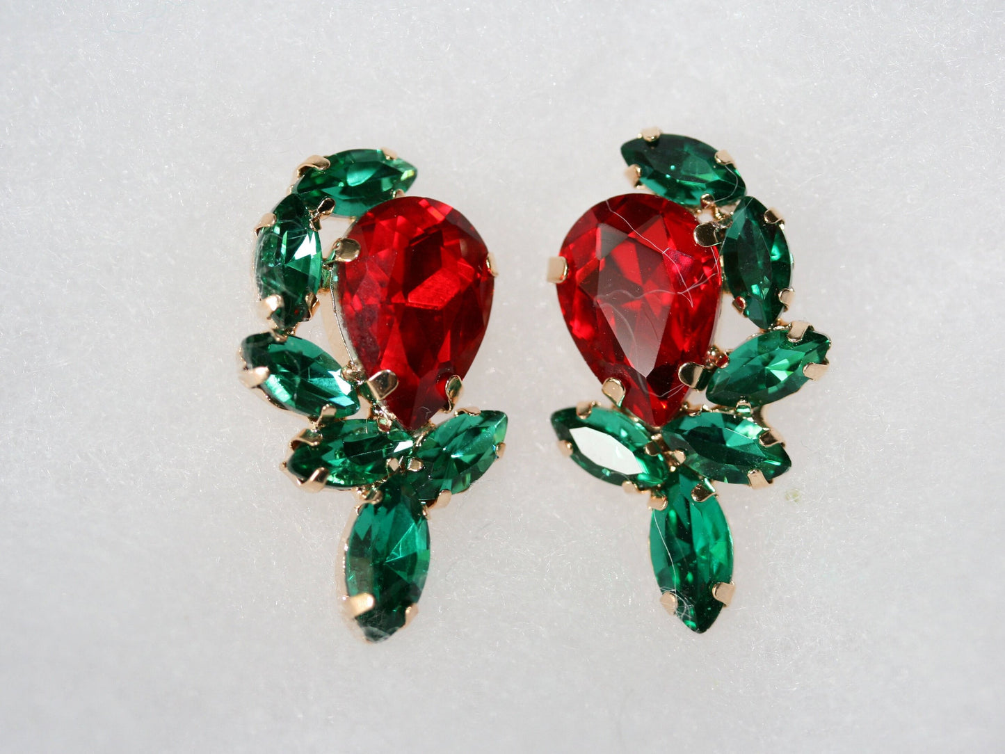 Rhinestone Stud Bridal Earrings, Christmas Earrings, Woman Earring , Xmas Earring, Holiday Earring Gift