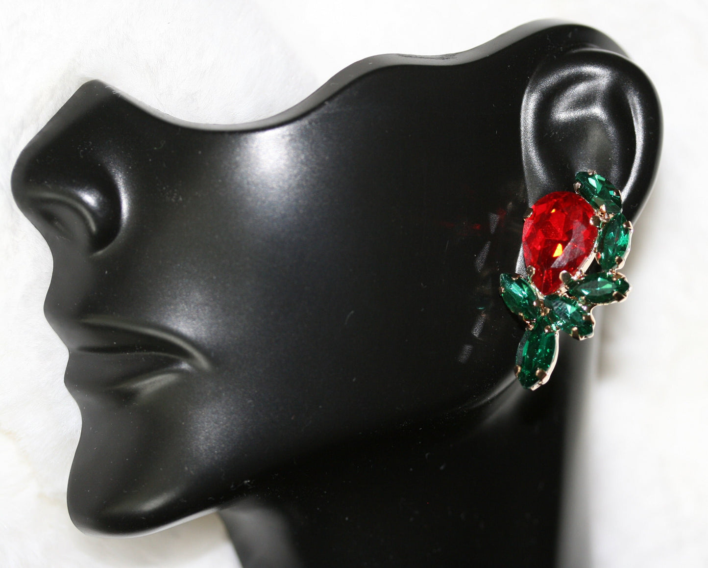 Rhinestone Stud Bridal Earrings, Christmas Earrings, Woman Earring , Xmas Earring, Holiday Earring Gift