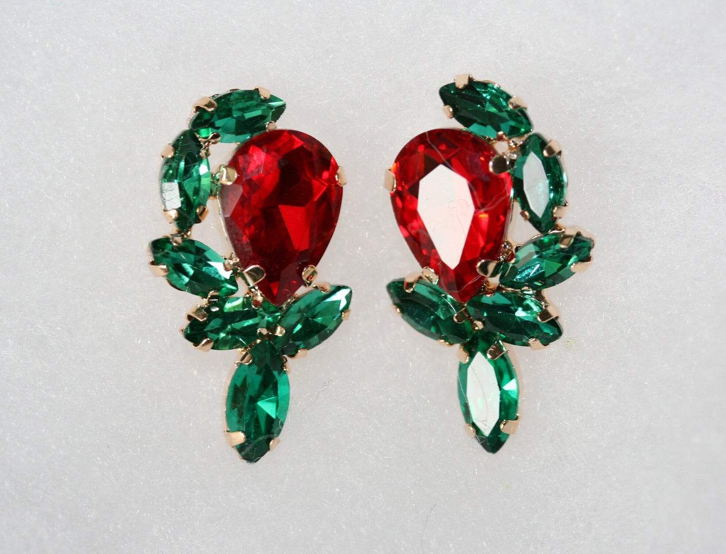 Rhinestone Stud Bridal Earrings, Christmas Earrings, Woman Earring , Xmas Earring, Holiday Earring Gift