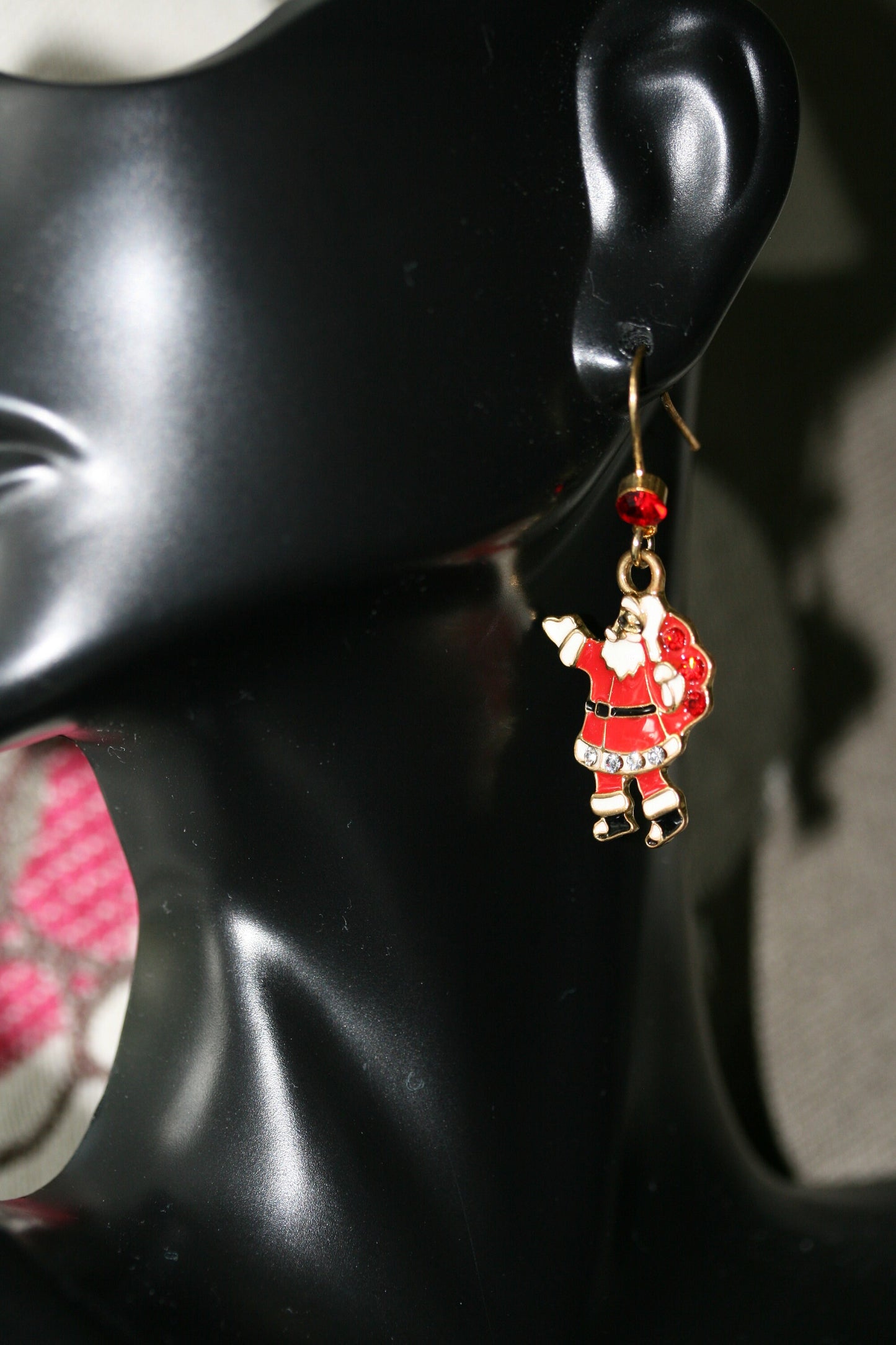 Christmas Santa Claus French Hook Dangle Earrings