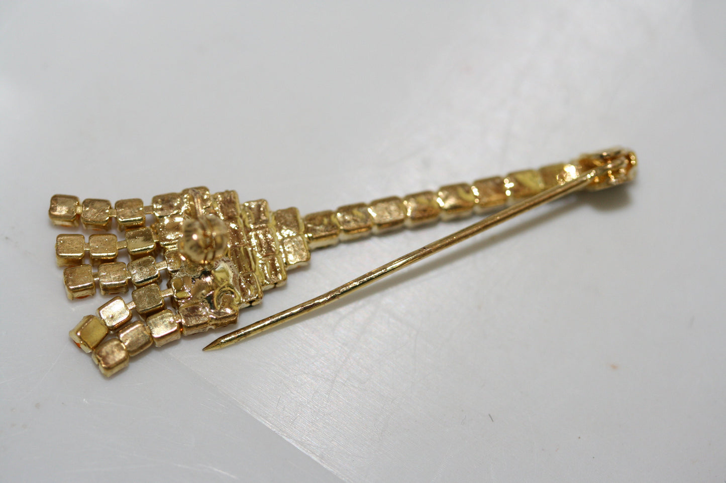 Witch's Broom Crystal Pin Rhinestone Halloween Broom Brooch pin