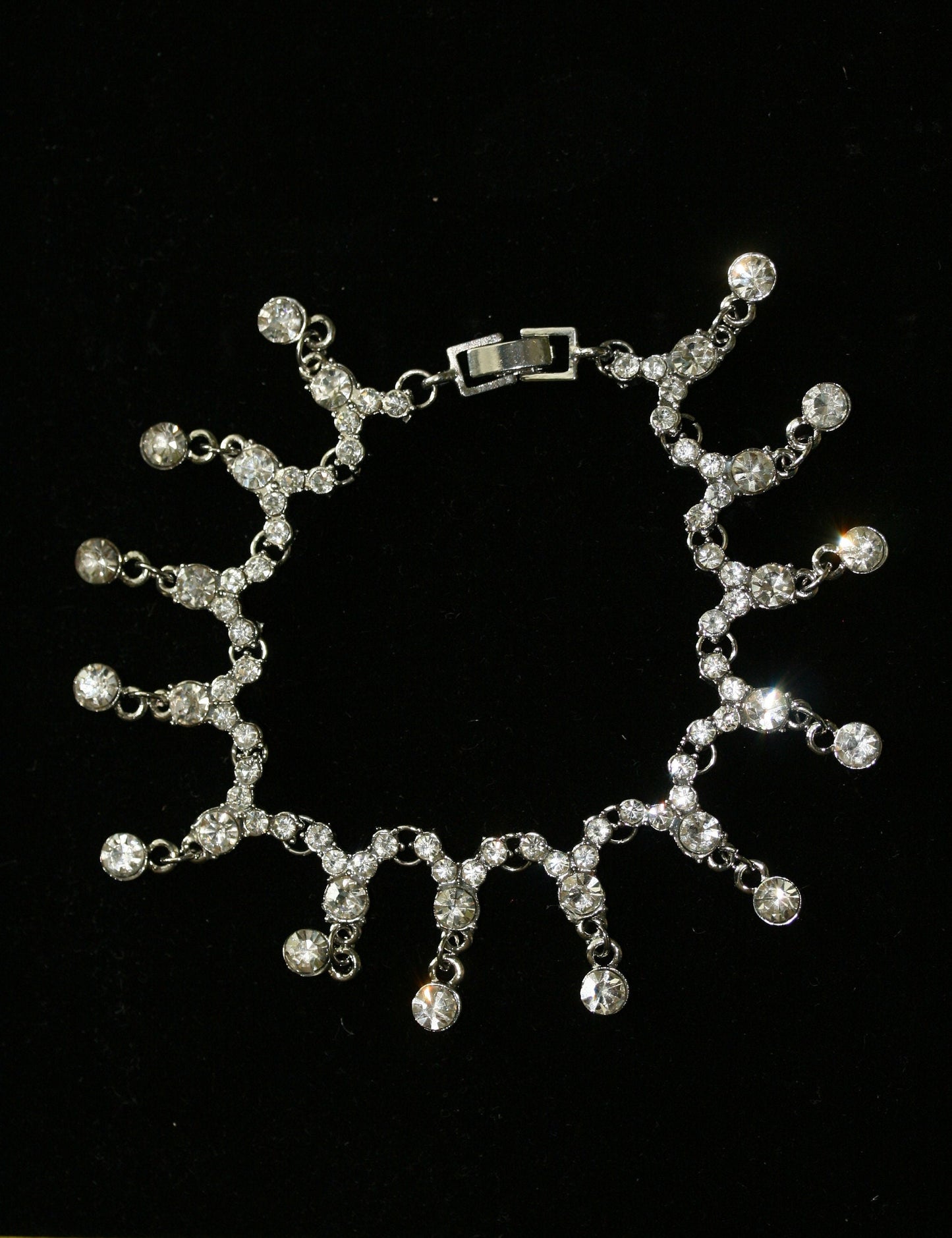 Rhinestone Bracelet Wedding Bracelet Cubic Zirconia CZ Bracelet Bridal Bracelet Crystal Silver Bridal Jewelry gift (Clearance No Return)