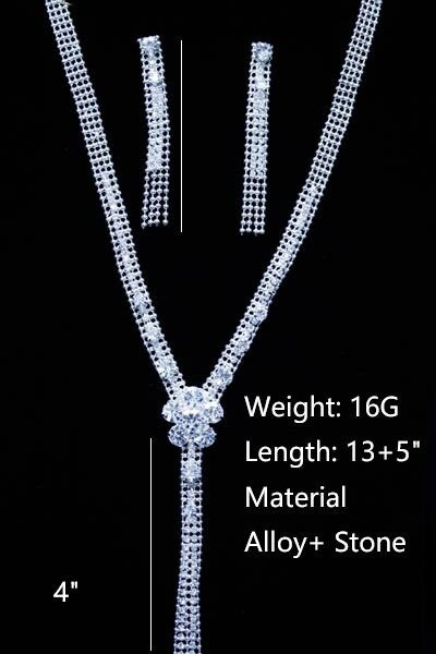 Wedding necklace set, Bridal necklace and earring set, CZ bridal necklace set, Jewelry Set For Women Perfect Gift For Her