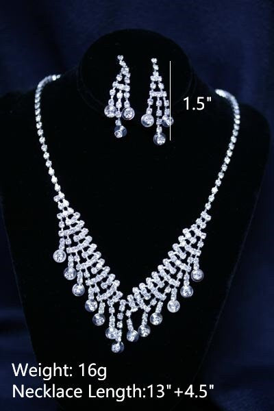 Wedding necklace set, Bridal necklace and earring set, CZ bridal necklace set, Jewelry Set For Women Perfect Gift For Her