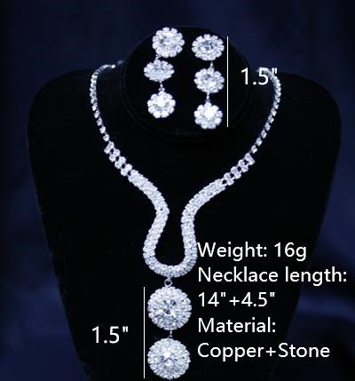 Wedding necklace set, Bridal necklace and earring set, CZ bridal necklace set, Jewelry Set For Women Perfect Gift For Her