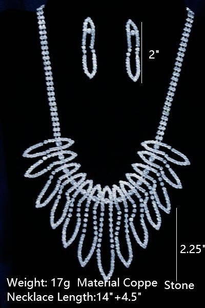 Wedding necklace set, Bridal necklace and earring set, CZ bridal necklace set, Jewelry Set For Women Perfect Gift For Her
