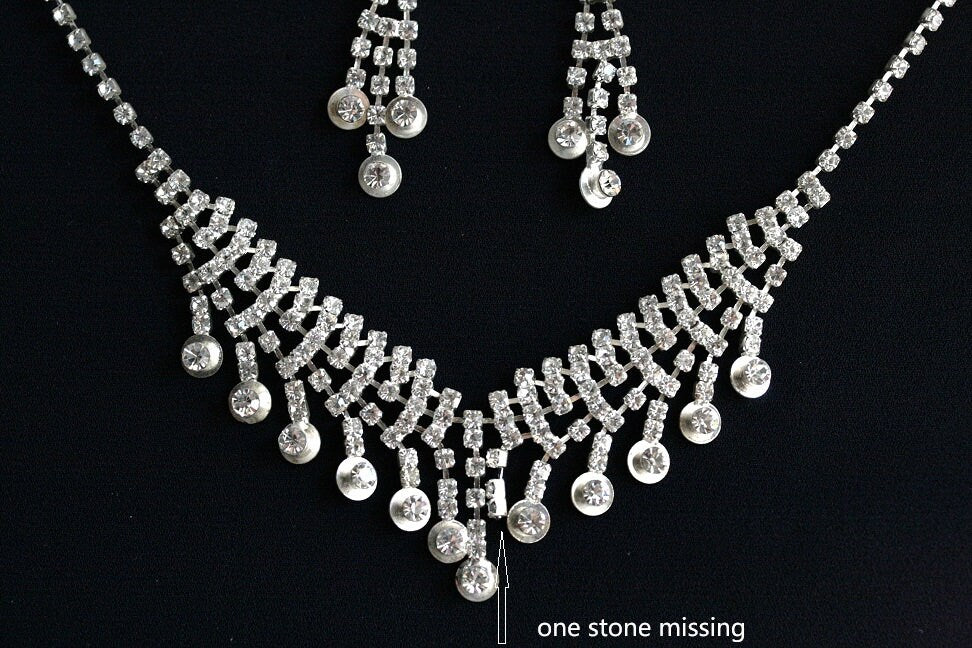Wedding necklace set, Bridal necklace and earring set, CZ bridal necklace set, Jewelry Set For Women Perfect Gift For Her