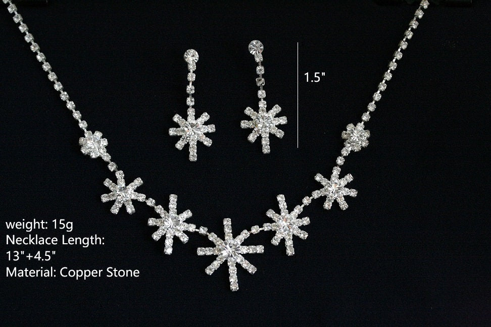 Wedding necklace set, Bridal necklace and earring set, CZ bridal necklace set, Jewelry Set For Women Perfect Gift For Her