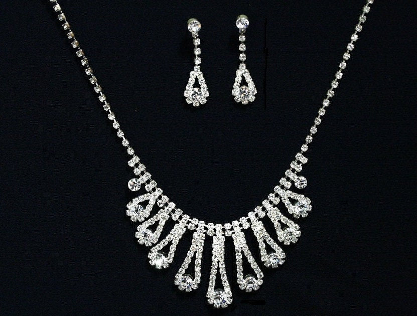Wedding necklace set, Bridal necklace and earring set, CZ bridal necklace set, Jewelry Set For Women Perfect Gift For Her