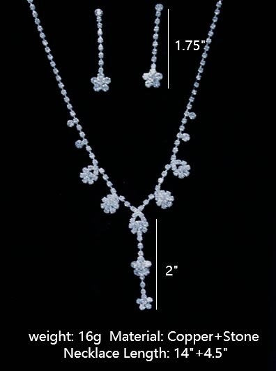 Wedding necklace set, Bridal necklace and earring set, CZ bridal necklace set, Jewelry Set For Women Perfect Gift For Her