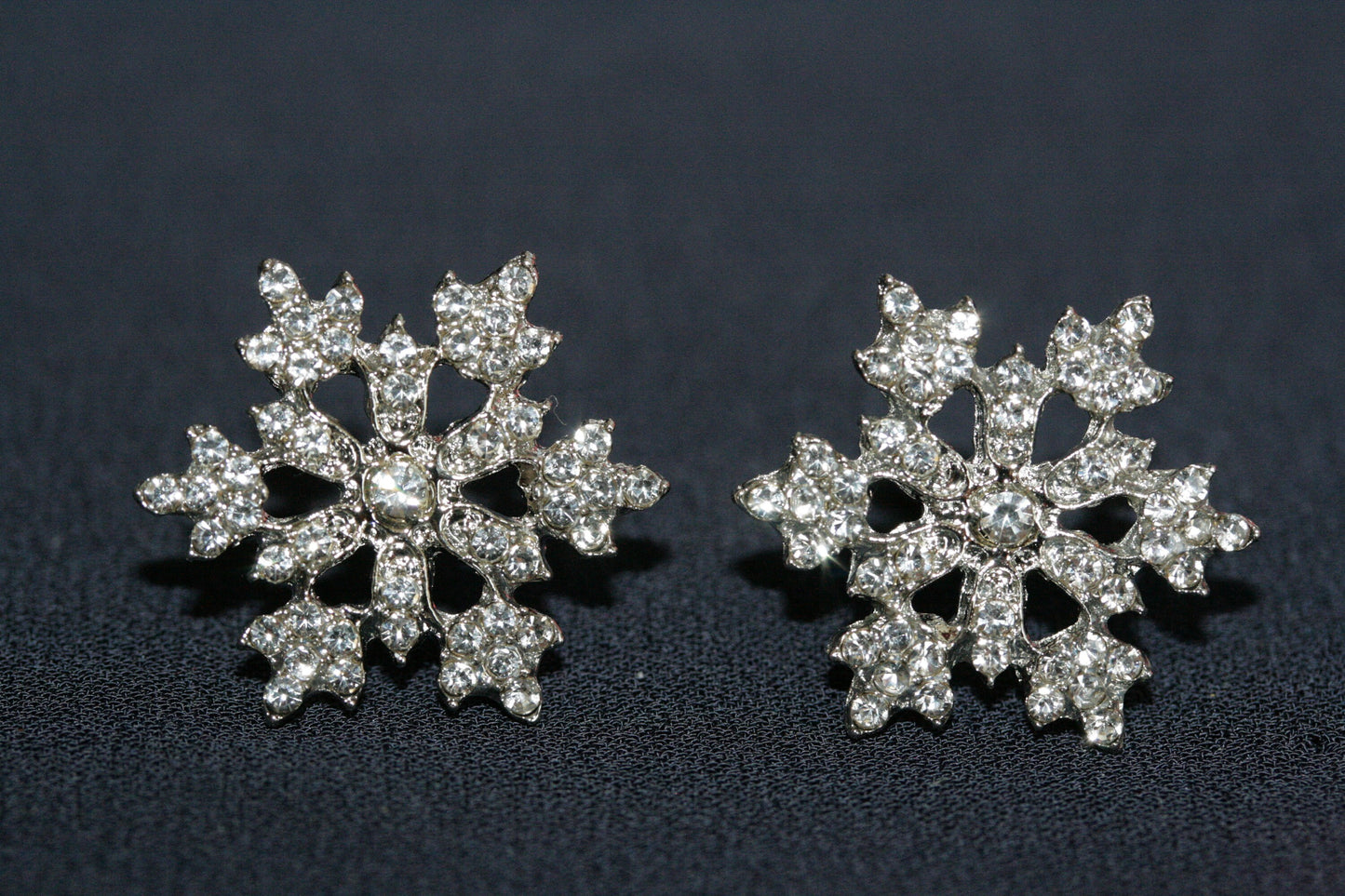 Rhinestone Snowflake Pendant Necklace, Christmas Snowflake Earrings, Christmas Snowflake Jewelry Set Christmas Gift