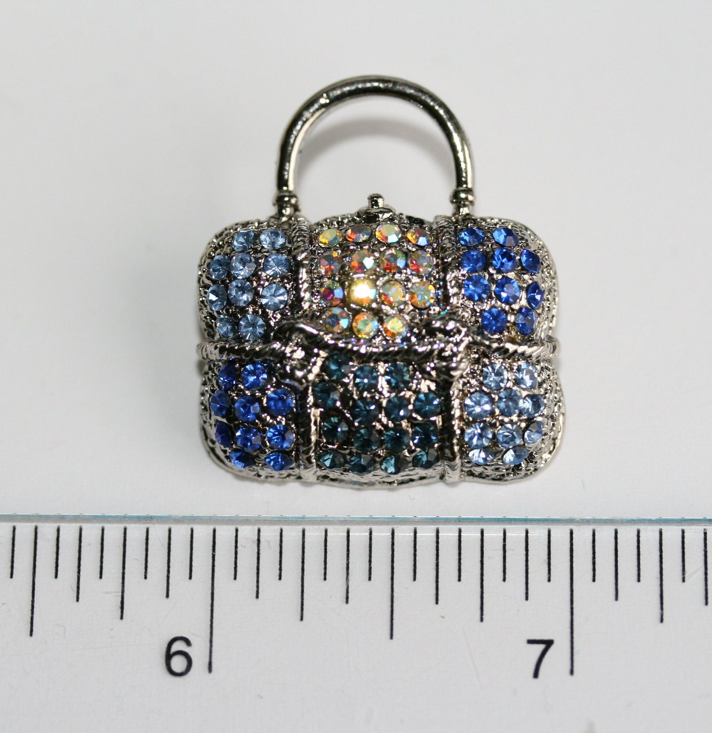 Rhinestone Jeweled PURSE Handbag Brooch Pin Vintage Style Handbag Brooch