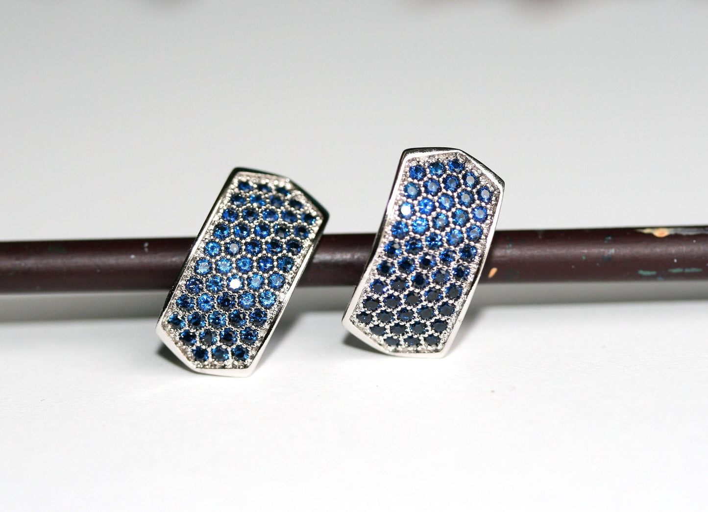 Rhinestone Fashion Hoop Silver Earrings For Her Holiday Hoop Earrings Gift