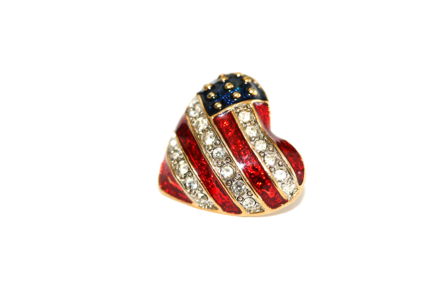 Patriotic America USA Flag Clover Tac Pin, Patriotic America USA Flag Apple Tac Pin Patriotic America USA Flag Heart Tac Pin,