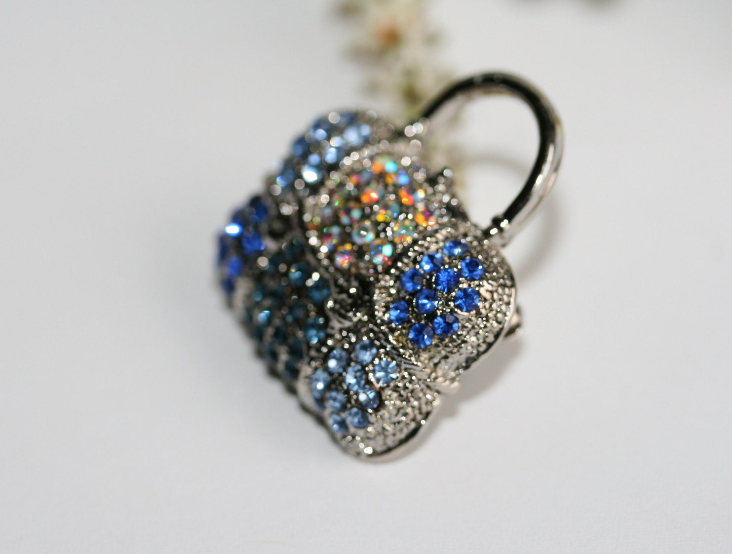 Rhinestone Jeweled PURSE Handbag Brooch Pin Vintage Style Handbag Brooch