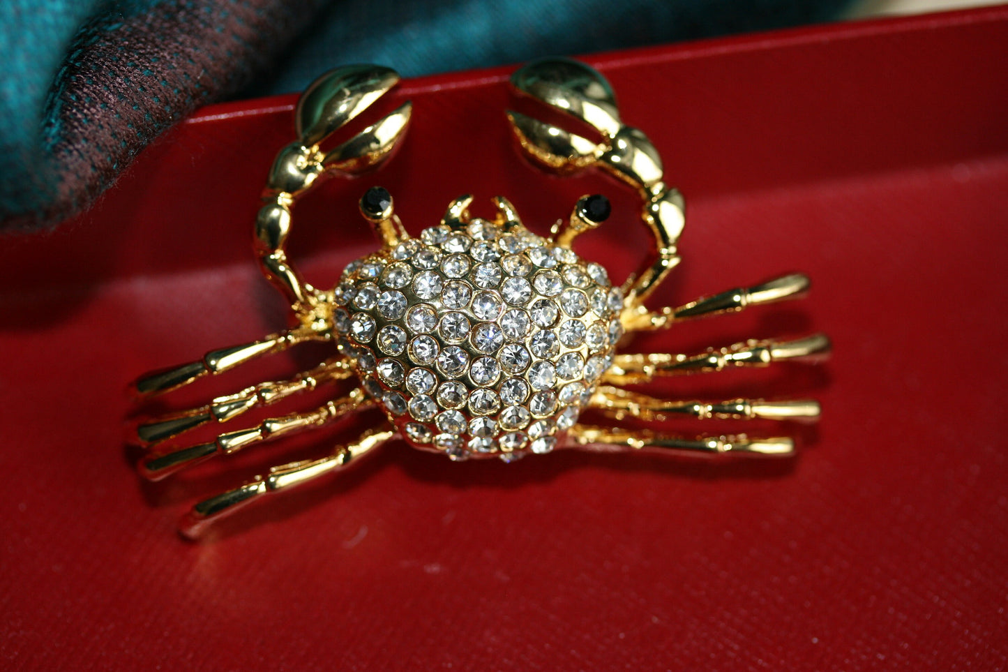 Rhinestone Crab Brooch Pin NEW Crab Brooches Sparkling Rhinestone Lovely Sea Animal Brooch Pins Gifts