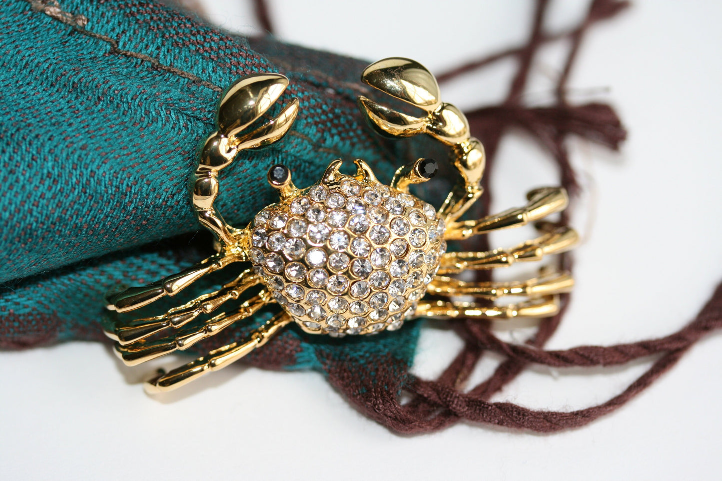 Rhinestone Crab Brooch Pin NEW Crab Brooches Sparkling Rhinestone Lovely Sea Animal Brooch Pins Gifts