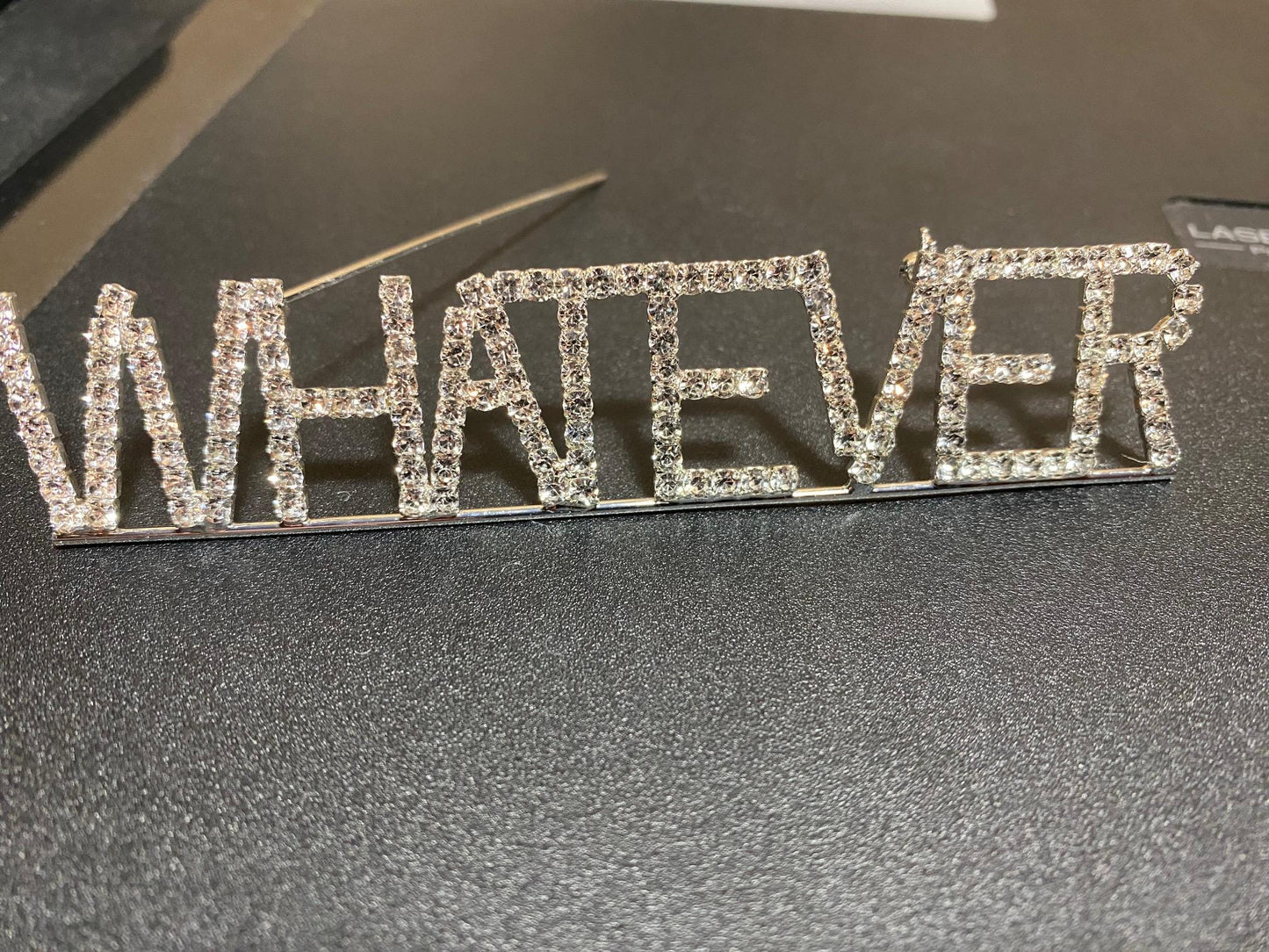 Letter WHATEVER Brooch
