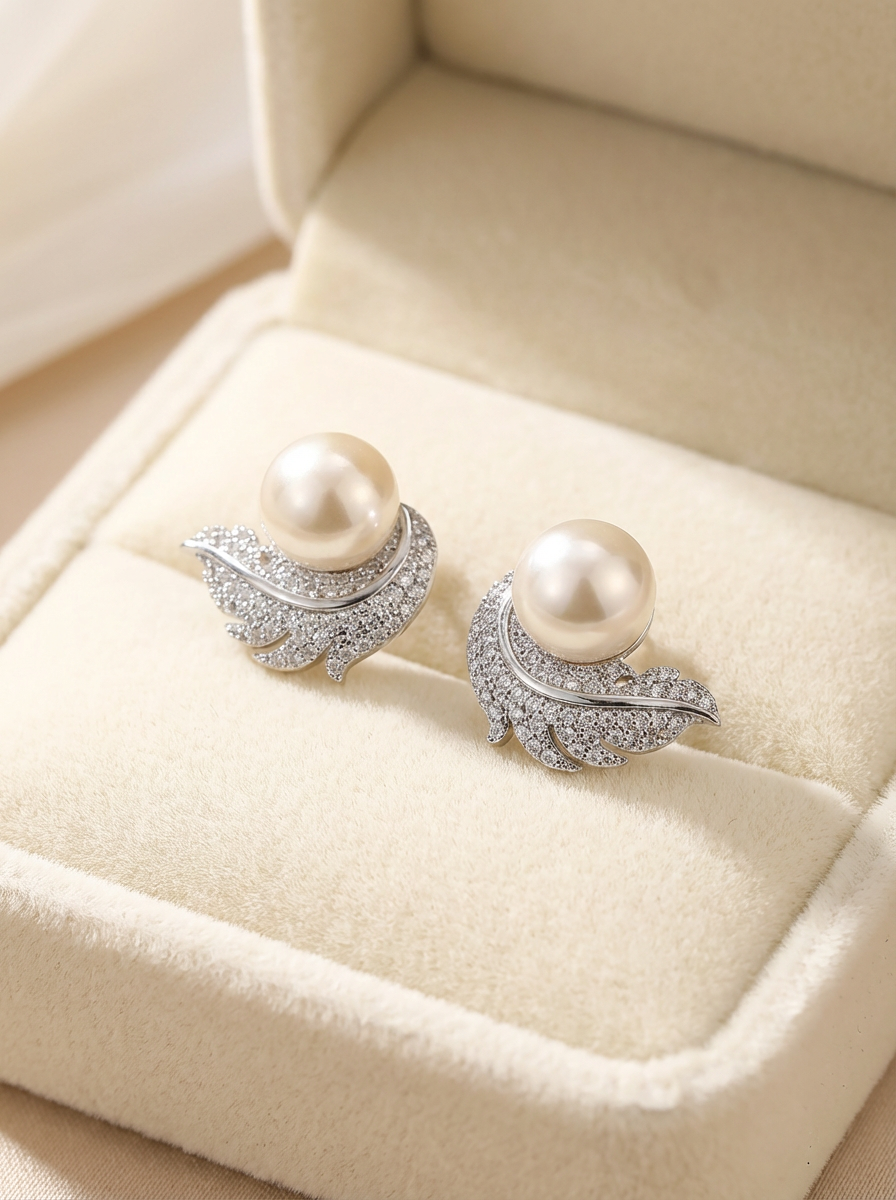 Elegant Pearl Angel Earrings – Heavenly Gift of Grace