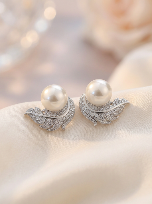 Elegant Pearl Angel Earrings – Heavenly Gift of Grace
