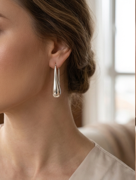 High Polished Hoop Earrings – Sleek Modern Style