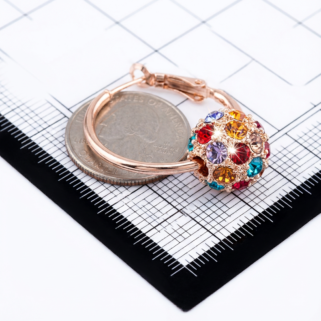 Colorburst Crystal Hoop Earrings