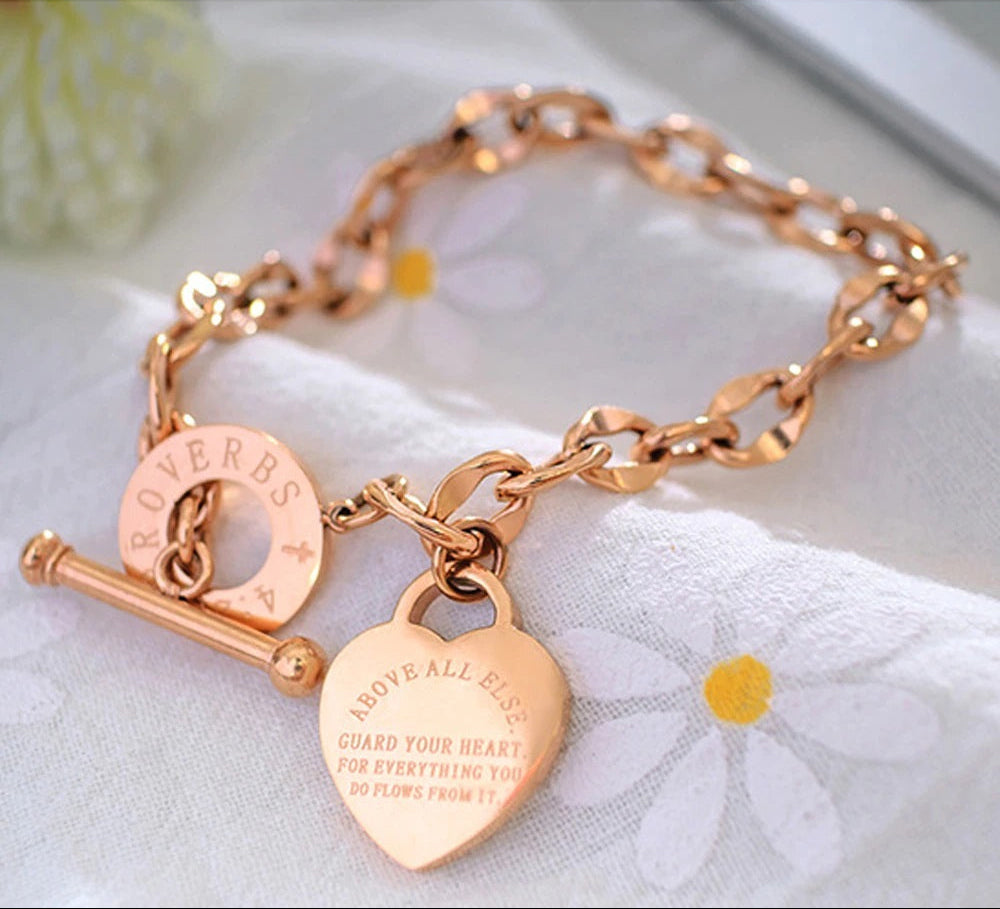 Proverbs 4:23 Bracelet for Women – Guard Your Heart Bracelet