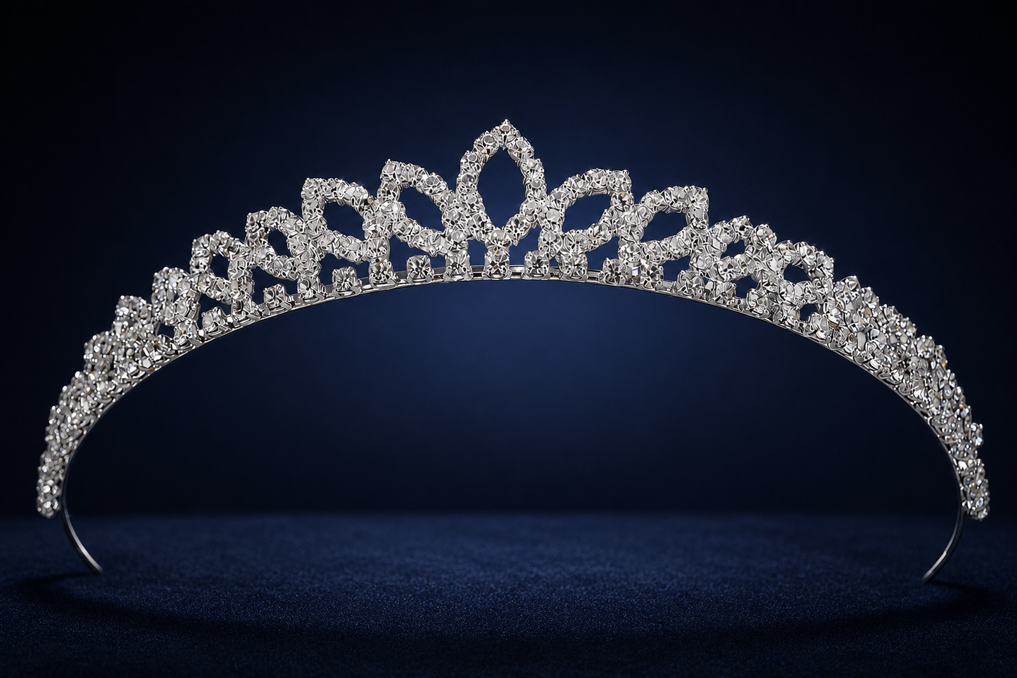 Title: Silver Rhinestone Tiara Headband – Sparkling Crystal Crown for Weddings, Proms & Birthdays