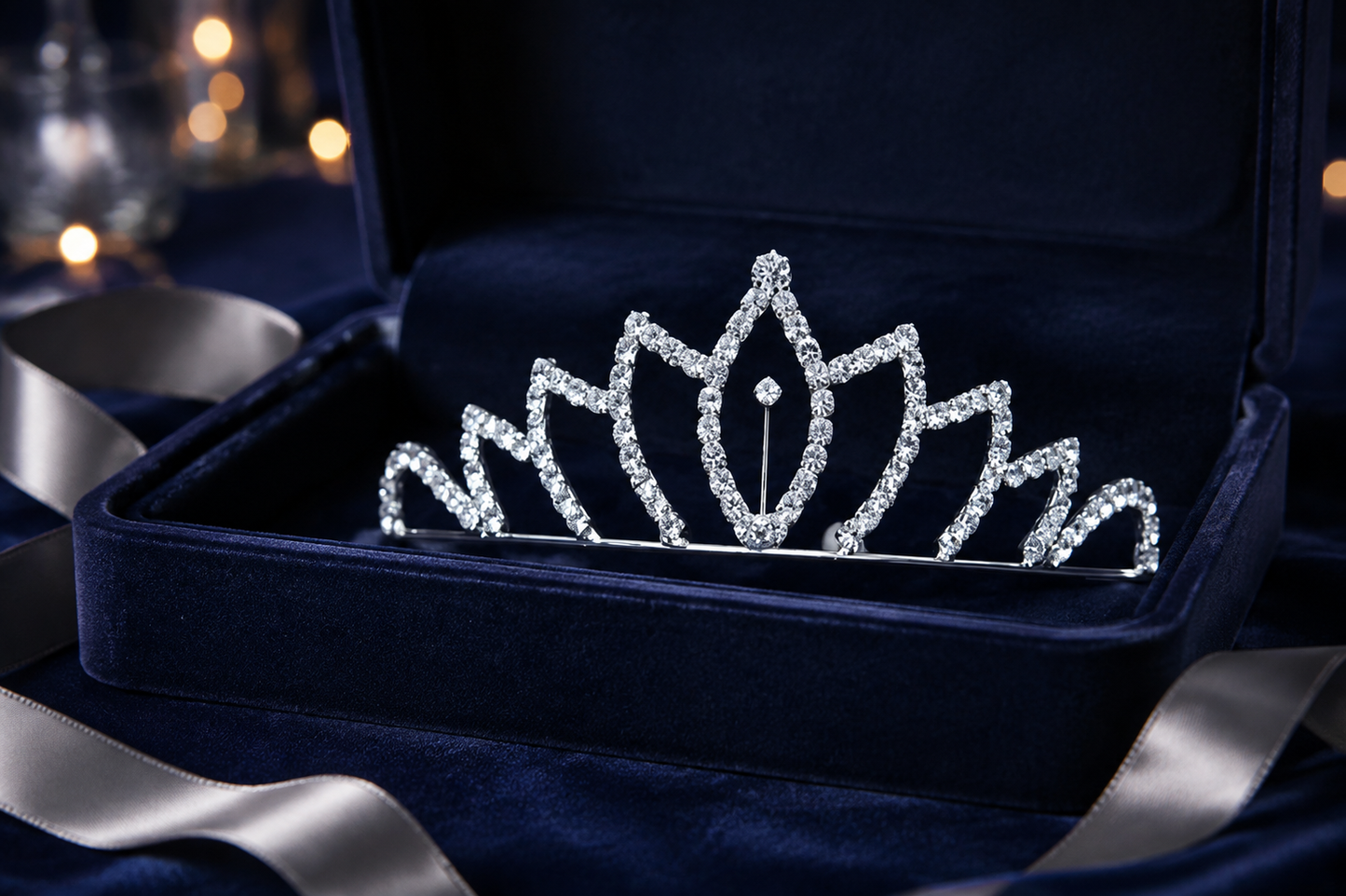Crystal Bridal Headband, Silver Wedding Tiara,  Crystal Headpiece, Hair Accessories