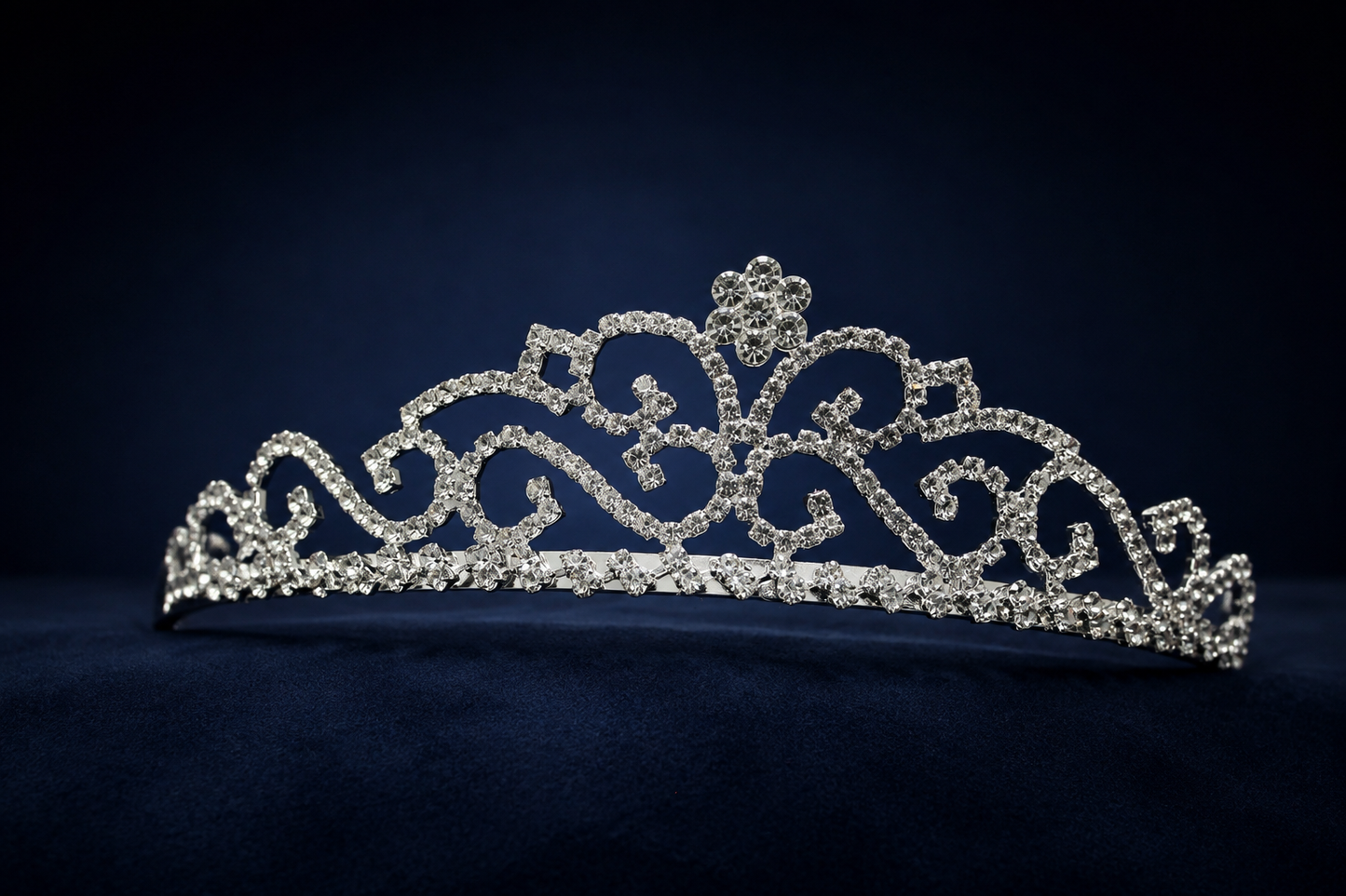 Silver Tiara Crystal Headband Rhinestone Crown with Combs Bride Headbands Bridal Wedding Prom Party