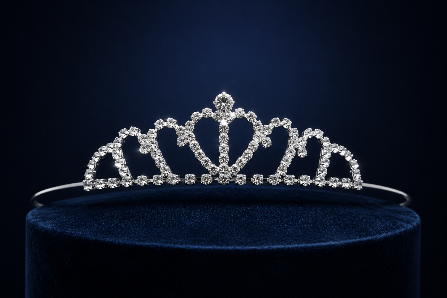 Silver Rhinestone Tiara Headband – Sparkling Crystal Crown for Birthdays, Proms & Parties