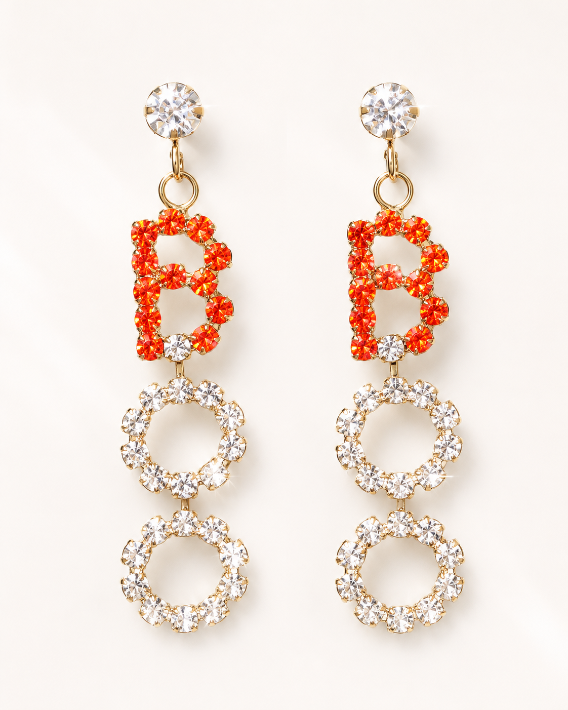 Rhinestone BOO Earrings Halloween BOO Post Earrings Spooky Scary Fun Party Jewelry