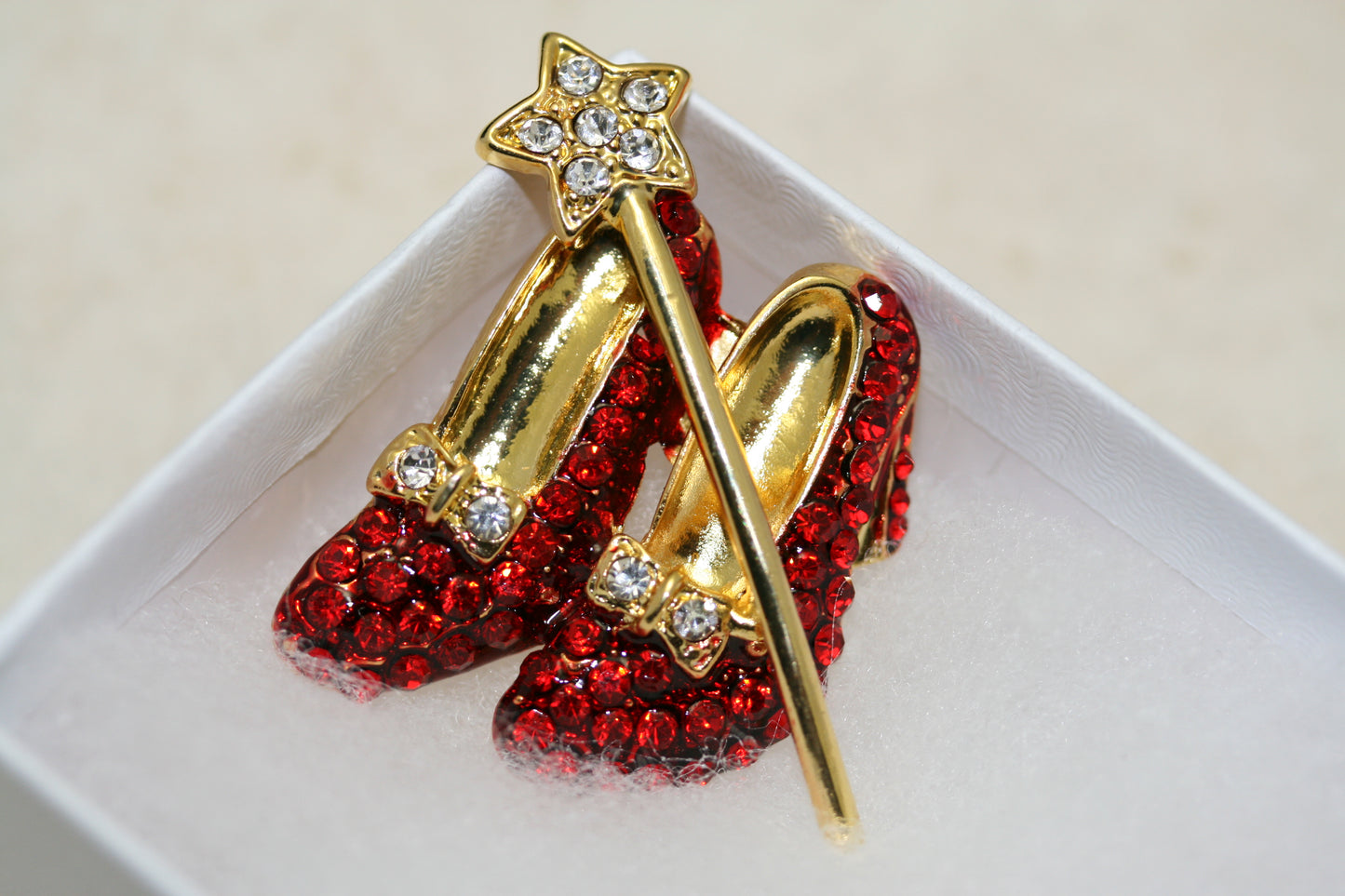 Just Love Jewels Wizard of Oz Pave Austrian Faceted Crystal Dorothy Shoes Brooches Pin
