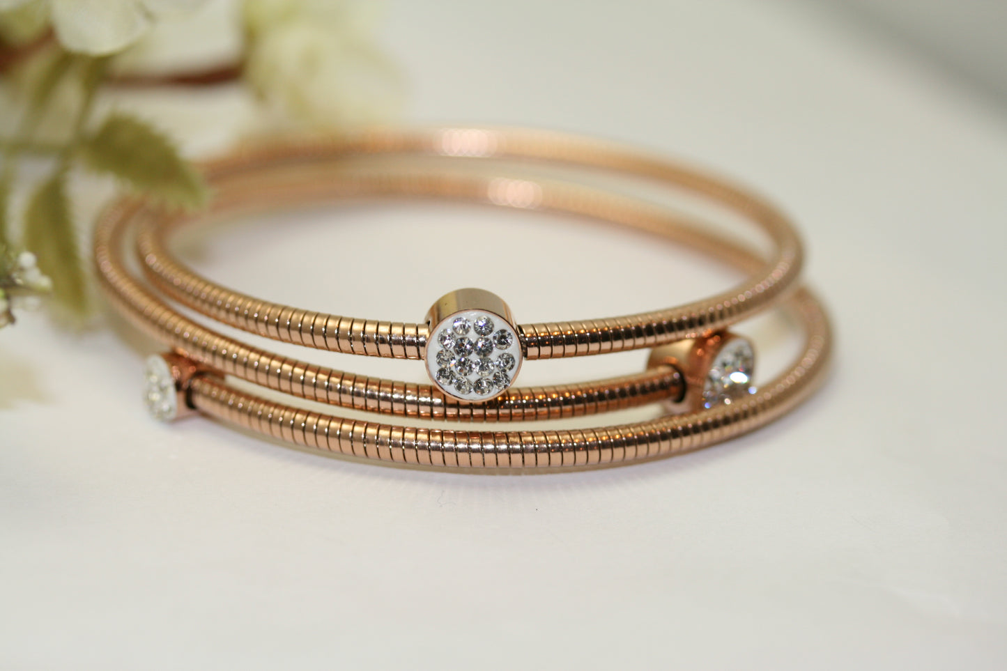 Just Love Jewels Stainless Steel Cable Wire Wrap Style Stacking Bangle Bracelet