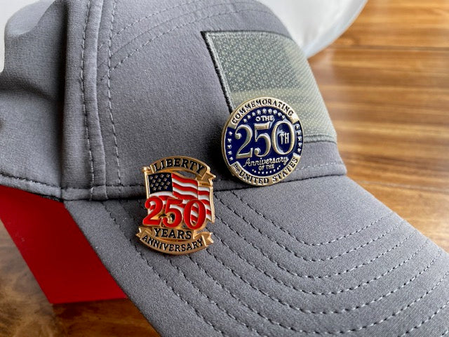 4PCS USA 250th Anniversary Tac Pin Set, American Flag Liberty Bell Patriotic Lapel Pins