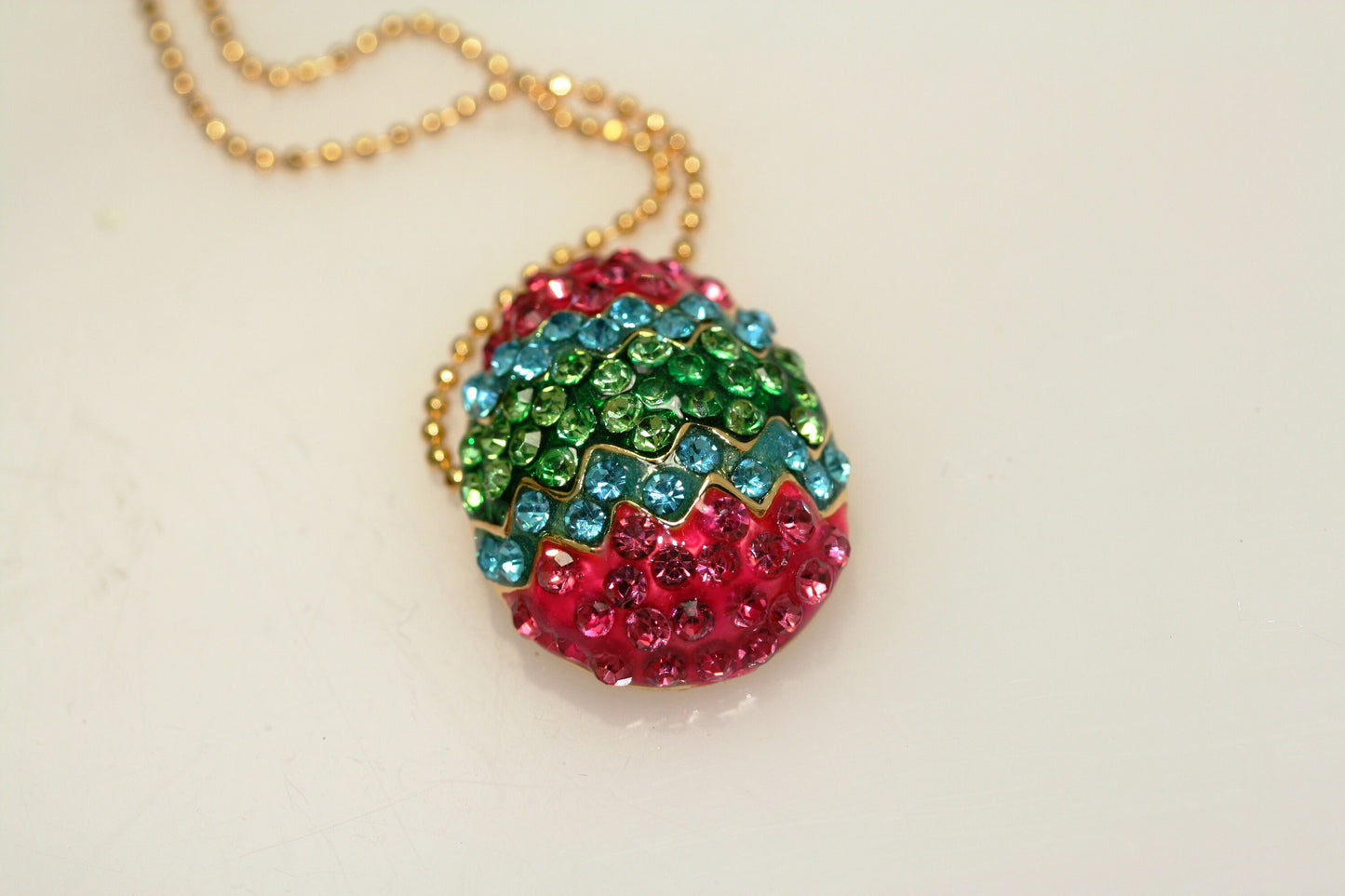 Rhinestone Easter egg Pendant