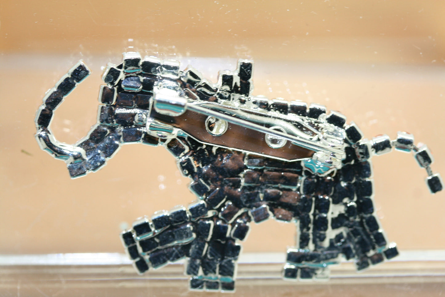 Patriotic Red White and Blue Rhinestone Republican Elephant Brooch Pin, GOP elephant Brooch, 4th of July Patriotic Jewelry