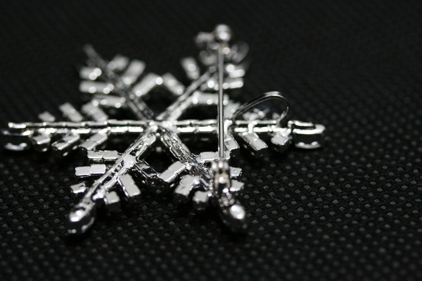 Rhinestone Snowflake Christmas Pin Brooch & Pendant, Crystal Snowflake Jewelry Gift, Winter Holiday Jewelry Gift