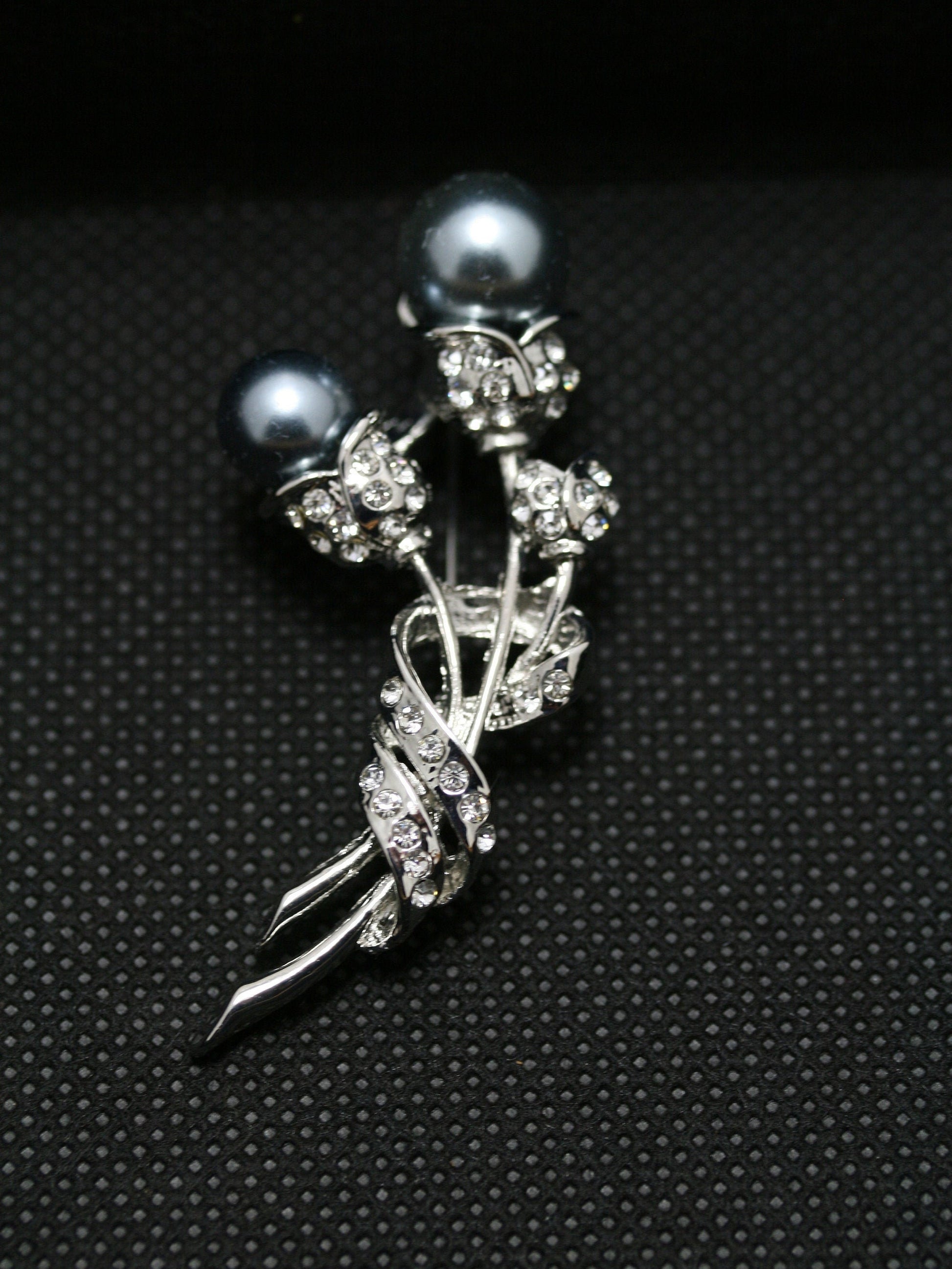Faux Pearl Flower Rhinestone Brooch Flower Pin Valentine's Day Jewelry Gift, Embellishment Fashion Accessories