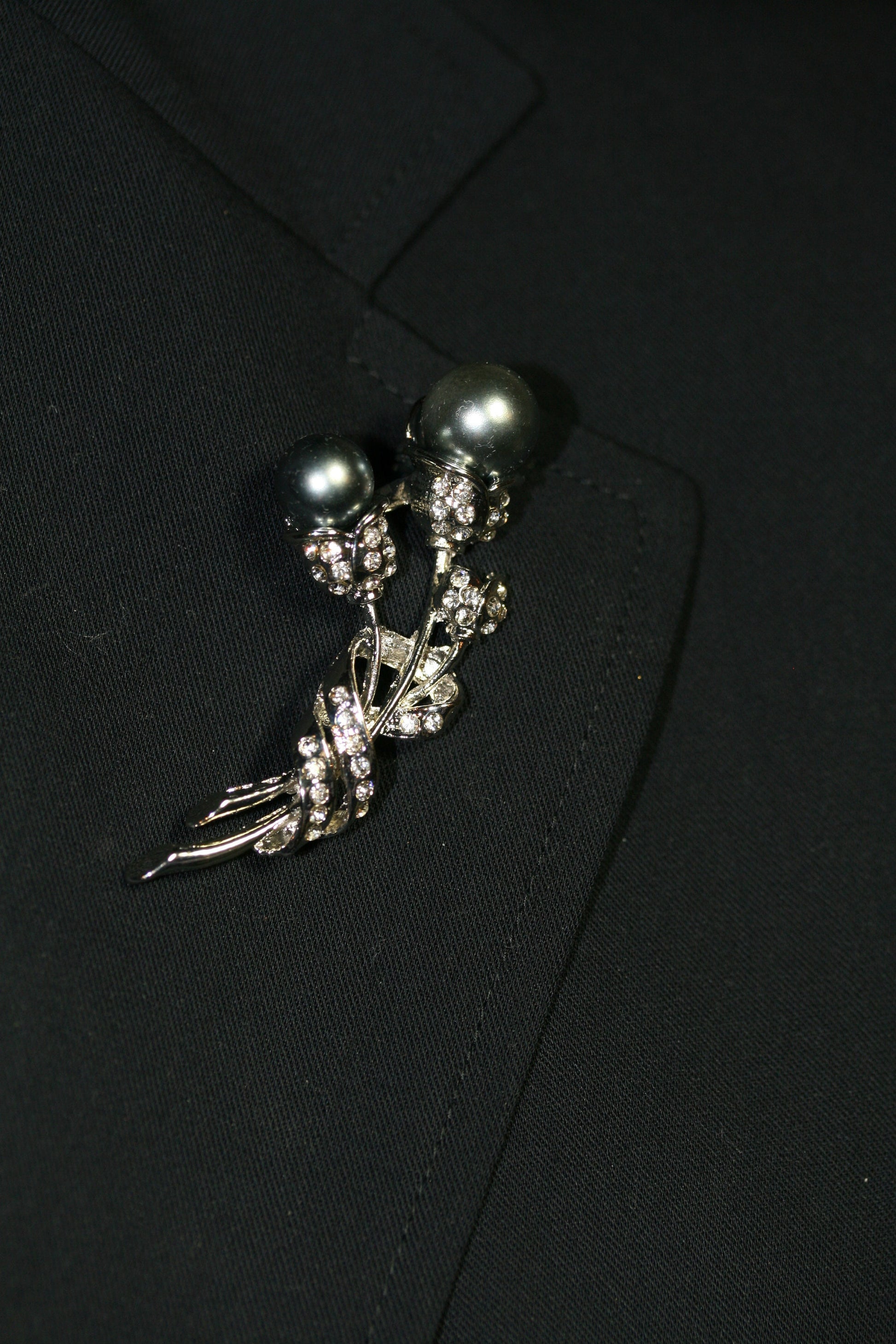 Faux Pearl Flower Rhinestone Brooch Flower Pin Valentine's Day Jewelry Gift, Embellishment Fashion Accessories