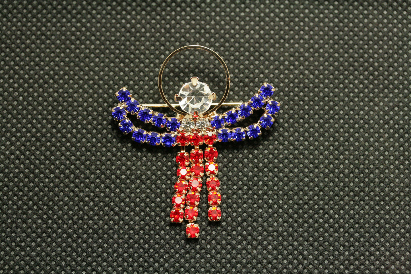 USA 4th July Red/White/Blue Charm Beads Chain Adjustable Bracelet, Patriotic Beads Bracelet Jewelry