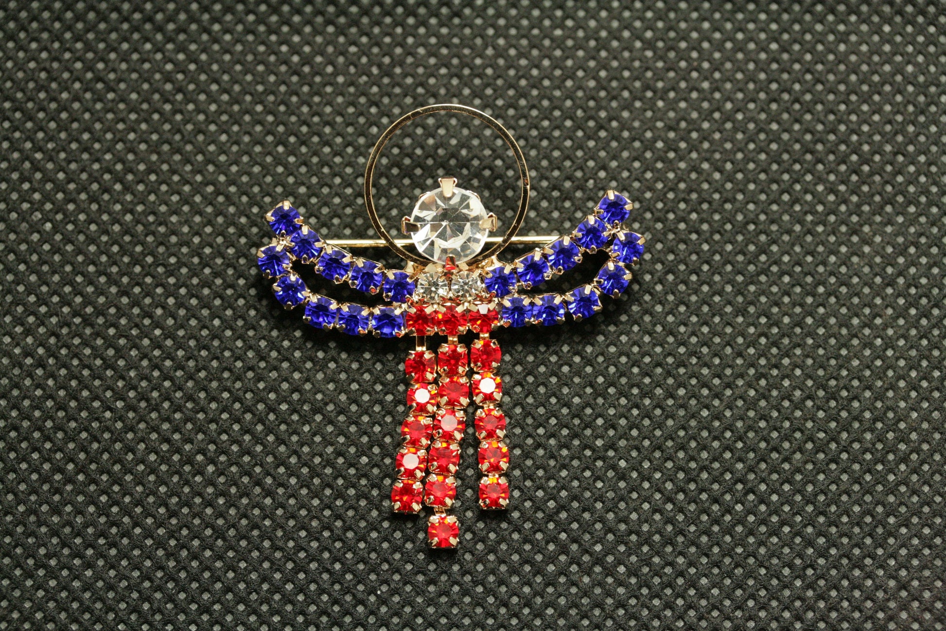 USA 4th July Red/White/Blue Charm Beads Chain Adjustable Bracelet, Patriotic Beads Bracelet Jewelry