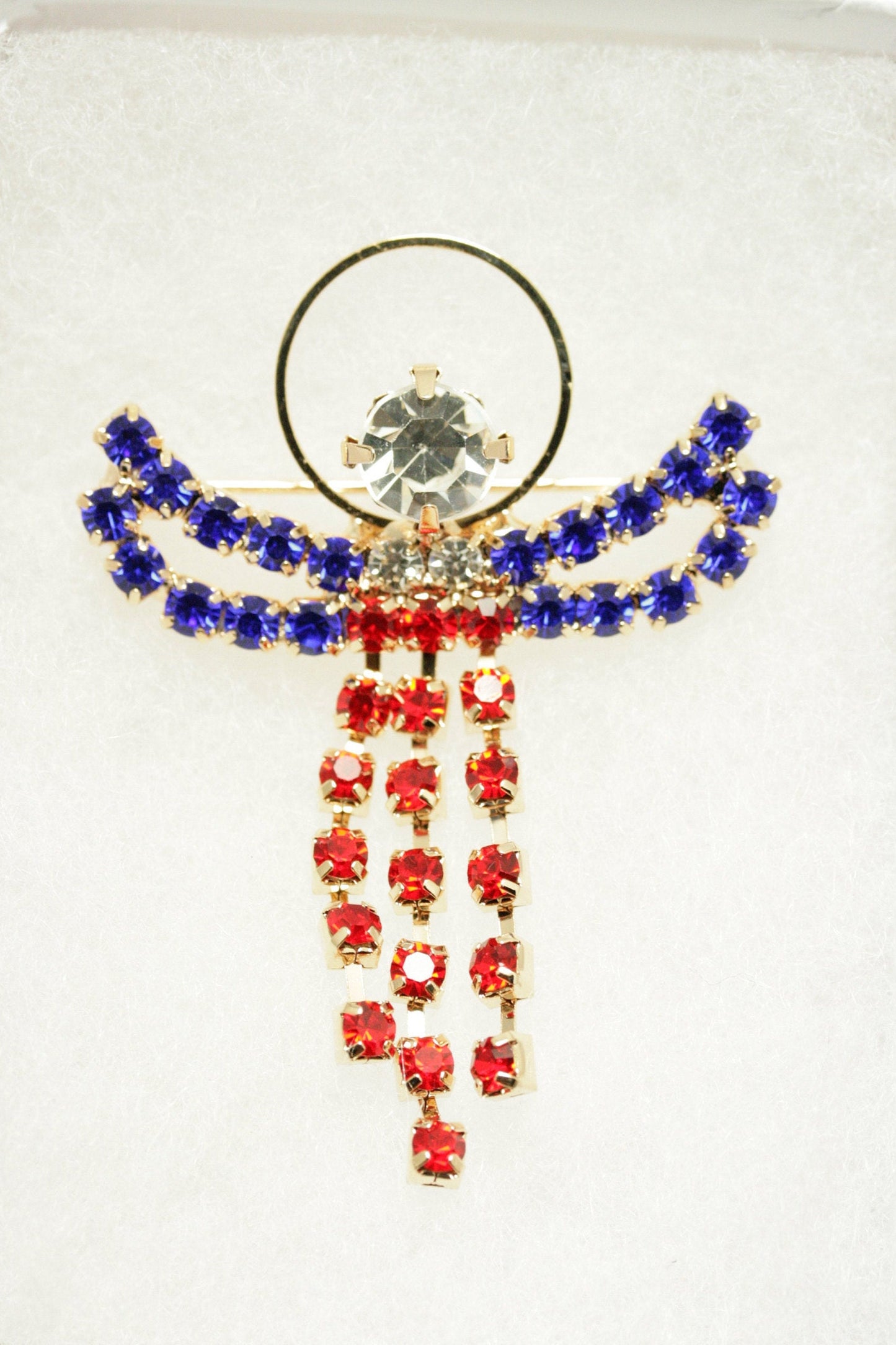 USA 4th July Red/White/Blue Charm Beads Chain Adjustable Bracelet, Patriotic Beads Bracelet Jewelry