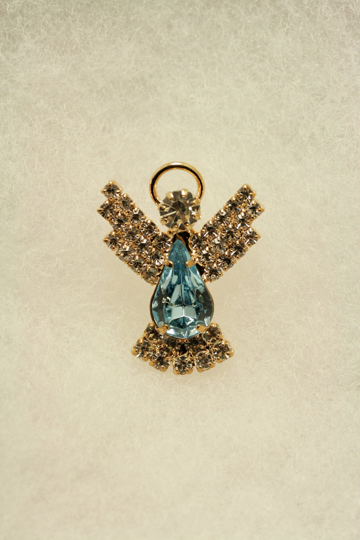Rhinestone Halo Angel Tac Pin Brooch, Crystal Angel Push pin