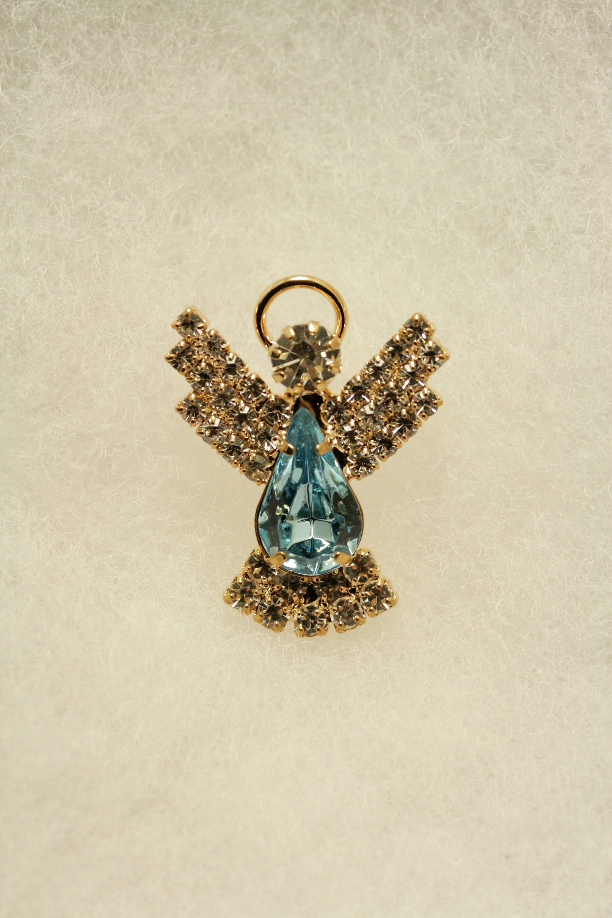 Rhinestone Halo Angel Tac Pin Brooch, Crystal Angel Push pin