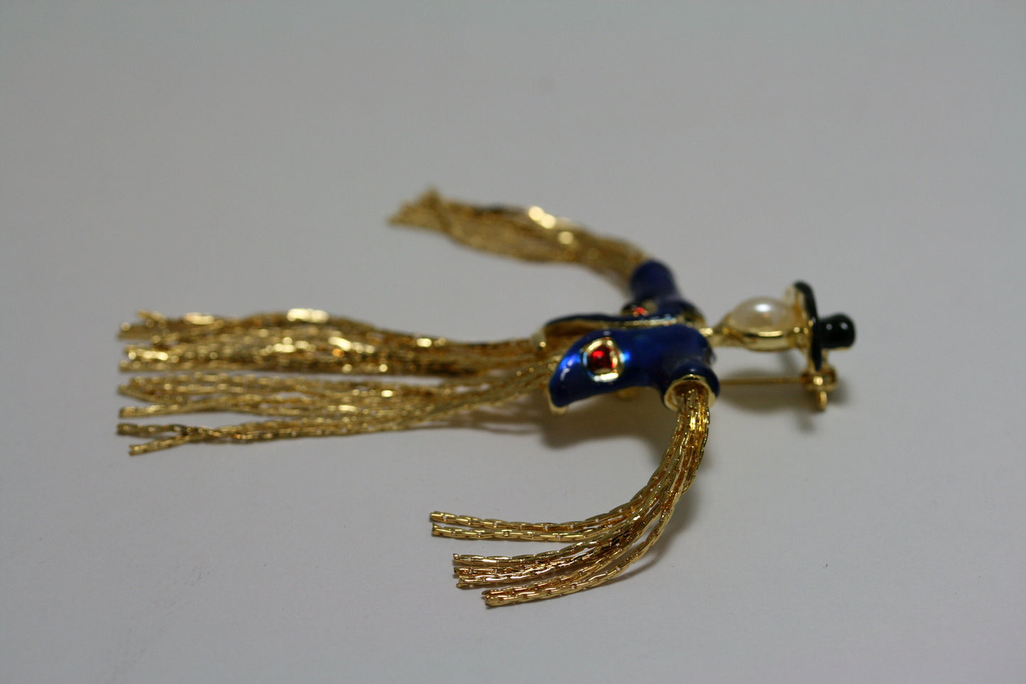 Moves Halloween Scarecrow With Pearl Pin Brooch