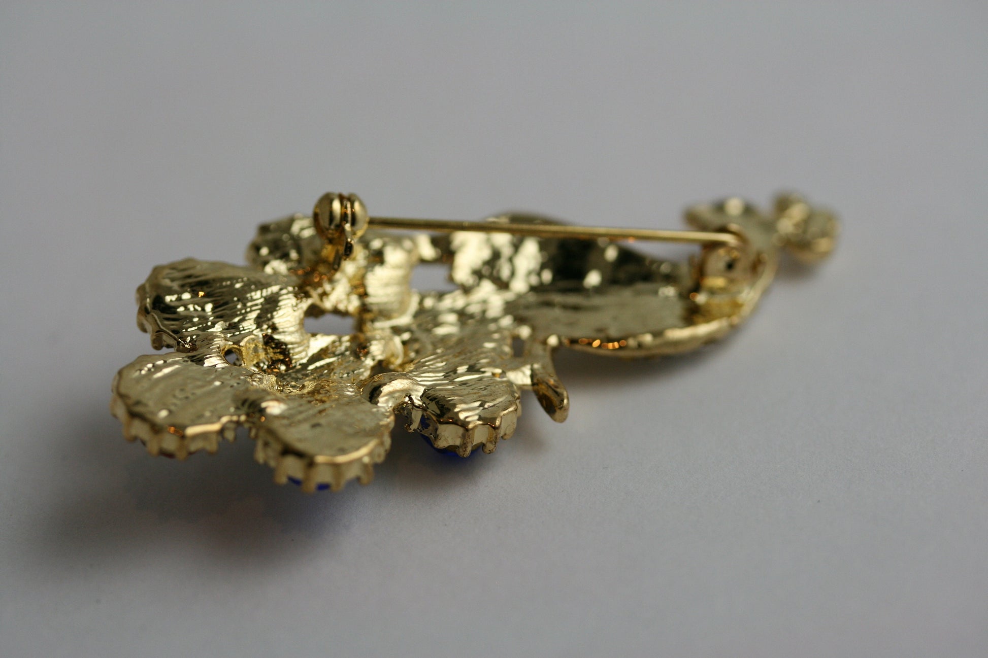 Vintage Hand Made Diamond Ruby Emerald Sapphire Amethyst Rhinestone Peacock Pin Brooch, Crystal Peacock Brooch Jewelry Gift