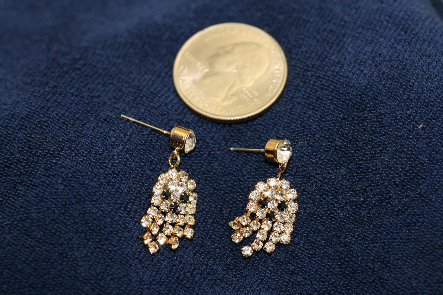 Halloween Earrings Halloween Jewelry Gifts Rhinestone Ghost Dangle Earrings for Party Jewelry Accessories